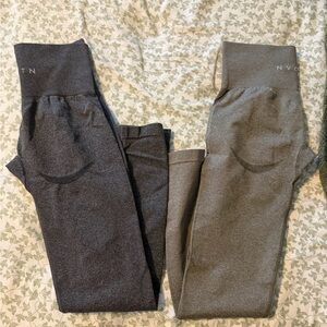 NVGTN Gray and Tan Leggings